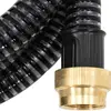 vidaXL Saugschlauch mit Messing-Anschlüssen Schwarz 1,1" 7 m PVC