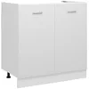 vidaXL Unterschrank NA Spülenunterschrank Weiß 80x46x81,5 cm Spanplatt...
