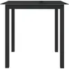 vidaXL Gartentisch Schwarz 80x80x74 cm Aluminium und Glas