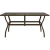 vidaXL Gartentisch Braun 140x80x72 cm Stahl