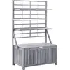 vidaXL Aufbewahrungstruhe mit Rankgitter 99x55x160cm Massivholz Akazie