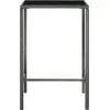 vidaXL Garten-Bartisch Grau 70x70x110 cm Poly Rattan und Glas