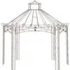 vidaXL Gartenpavillon Antik-Braun 400x258x378 cm Eisen