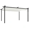 vidaXL Pavillon mit Ausziehbarem Dach 4x3 m Creme