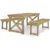 vidaXL, Gartentisch + Balkontisch, 3-cz. zestaw mebli do ogrodu, impre...