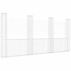vidaXL Gabionenkorb U-Form mit 4 Säulen Eisen 380x20x200 cm