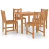 vidaXL 5-teiliges Garten-Ess-Set 80 x 80 cm Massivholz Teak