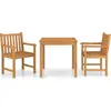 vidaXL 3-teiliges Garten-Ess-Set 80 x 80 cm Massivholz Teak