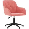 vidaXL Bürostuhl Drehbar Rosa Samt
