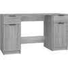 vidaXL Schreibtisch mit Beistellschrank Grau Sonoma Holzwerkstoff