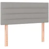 vidaXL Bett Kopfteil Hellgrau 100x5x78/88 cm Stoff (1-tlg)