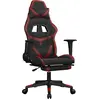 vidaXL Gaming-Stuhl mit Massage & Fußstütze Schwarz Weinrot Kunstleder