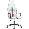 vidaXL Gaming-Stuhl mit Massagefunktion Schwarz und Weiß Kunstleder