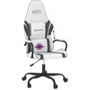 vidaXL Gaming-Stuhl mit Massagefunktion Weiß und Schwarz Kunstleder