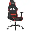 vidaXL Gaming-Stuhl mit Massage & FußstÃ1/4tze Schwarz und Rot Stoff