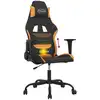 vidaXL Gaming-Stuhl mit Massagefunktion Schwarz und Orange Stoff