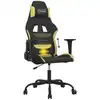 vidaXL Gaming-Stuhl mit Massagefunktion Schwarz und Hellgrün Stoff