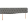 vidaXL Bett Kopfteile Dunkelgrau 200x7x78/88 cm Stoff (1-tlg)