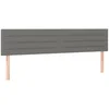 vidaXL Bett Kopfteile Dunkelgrau 180x5x78/88 cm Stoff (1-tlg)