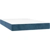 vidaXL Taschenfederkernmatratze Mittel Dunkelblau 120x200x20 cm Samt