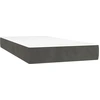 vidaXL Taschenfederkernmatratze Mittel Dunkelgrau 100x200x20 cm Samt