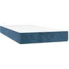 vidaXL Taschenfederkernmatratze Mittel Dunkelblau 100x200x20 cm Samt