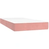 vidaXL Taschenfederkernmatratze Mittel Rosa 100x200x20 cm Samt