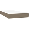 vidaXL Taschenfederkernmatratze Mittel Taupe 90x200x20 cm Stoff