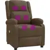 vidaXL Massagesessel Braun Stoff