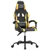 vidaXL Gaming-Stuhl Drehbar Schwarz und Golden Kunstleder