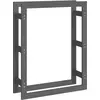 vidaXL Kaminholzregal Grau 80x25x100 cm Massivholz Kiefer