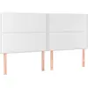 vidaXL Kopfteil Weiß 200x5x118/128 cm Kunstleder