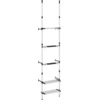 vidaXL Teleskop-Gartenregal mit 3 Ablagen Silber Aluminium