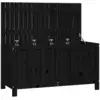 vidaXL Gartentruhe Schwarz 121x55x64 cm Massivholz Kiefer
