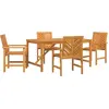 vidaXL Garten Essgruppe 5 Stk. Braun Massivholz Akazie