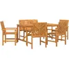 vidaXL Garten Essgruppe 6 Stk. Braun Massivholz Akazie