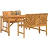 vidaXL Garten Essgruppe 3 Stk. Braun Massivholz Akazie