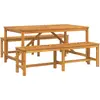 vidaXL Garten Essgruppe 3 Stk. Braun Massivholz Akazie