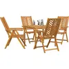 vidaXL Garten Essgruppe 5 Stk. Braun Massivholz Akazie