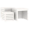 vidaXL 3-tlg. Gartenbox-Set Weiß Massivholz Kiefer