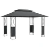 vidaXL Pavillon mit Dach Anthrazit 400x300x270 cm Stahl