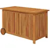 vidaXL Gartentruhe mit Rollen 90x50x58 cm Massivholz Akazie