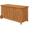 vidaXL Gartentruhe mit Rollen 113x50x58 cm Massivholz Akazie