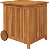 vidaXL Gartentruhe mit Rollen 60x50x58 cm Massivholz Akazie