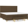 vidaXL Boxspringbett mit Matratze Dunkelbraun 200x200 cm Stoff