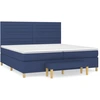 vidaXL Boxspringbett mit Matratze Blau 200x200 cm Stoff