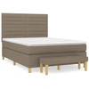 vidaXL Boxspringbett mit Matratze Taupe 140x200 cm Stoff