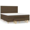 vidaXL Boxspringbett mit Matratze Dunkelbraun 160x200 cm Stoff