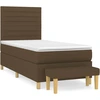 vidaXL Boxspringbett mit Matratze Dunkelbraun 80x200 cm Stoff