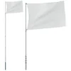 vidaXL Flagge Teleskop-Fahnenmast Silbern 5,5 m Aluminium